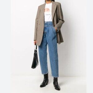 RE/DONE The Savi Tapered Pleated Jean Medium Blue Size 26